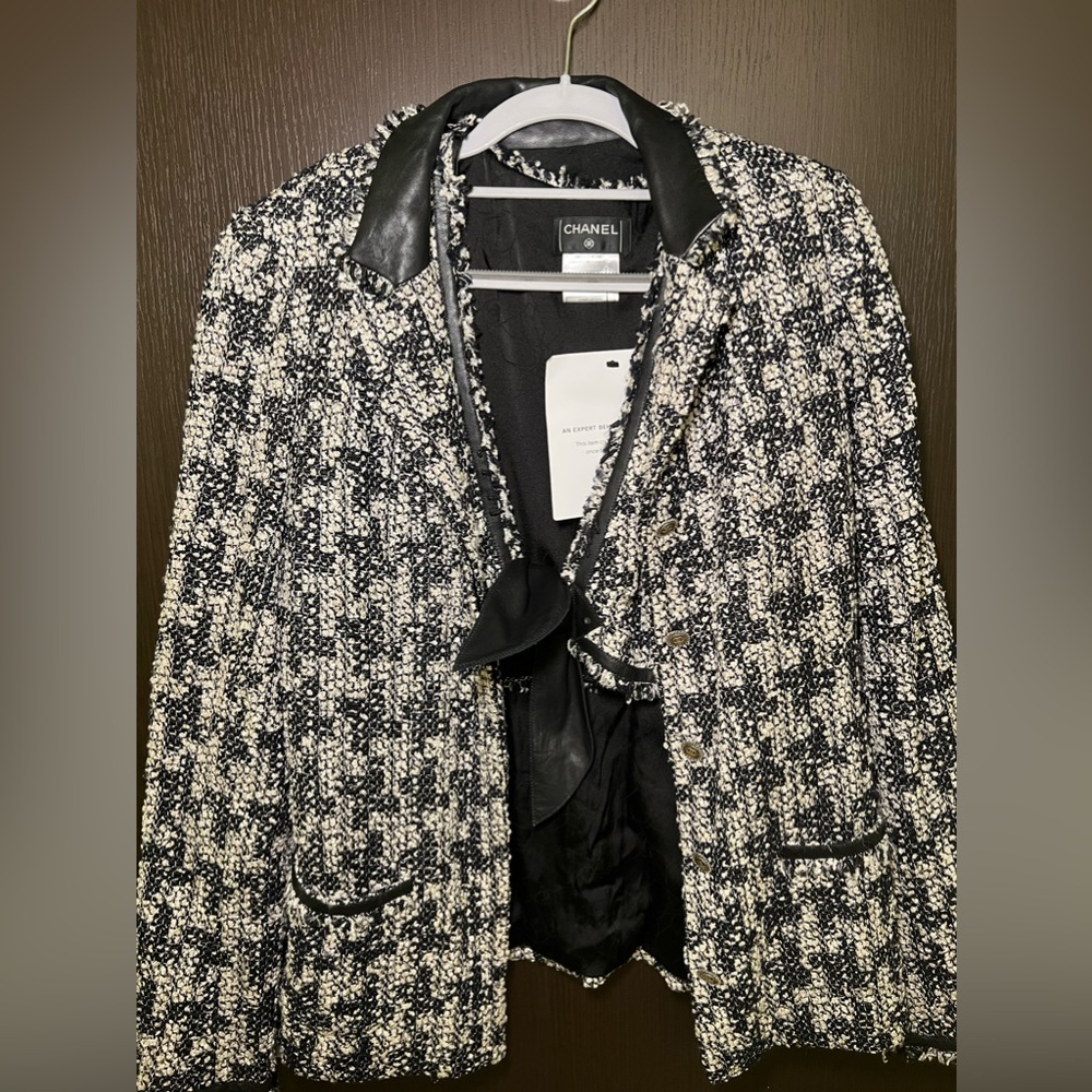 AUTHENTIC Chanel Tweed Blazer and Matching Crop Top Set